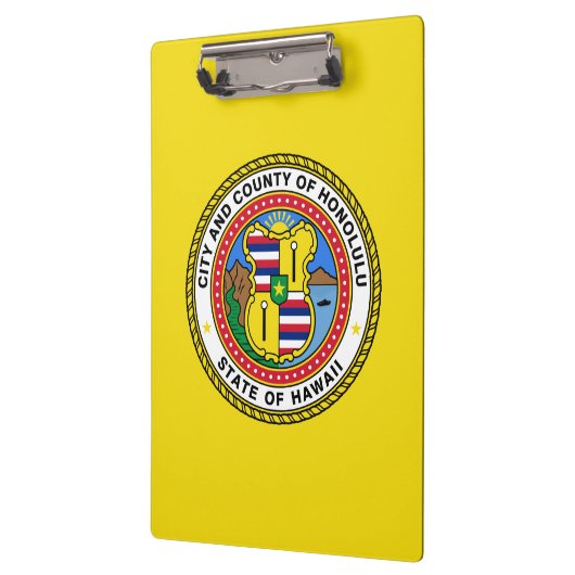 Vlag van de stad Honolulu, klembord Hawaii (Links)