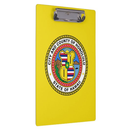 Vlag van de stad Honolulu, klembord Hawaii (Rechts)