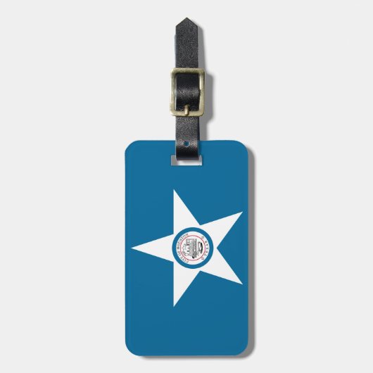 Vlag van de stad Houston, Bagagelabel Texas (Voorkant verticaal)