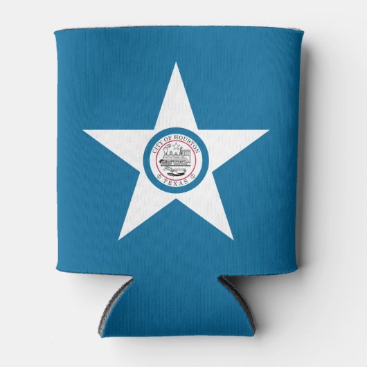 Vlag van de stad Houston, Koelbox Texas Blikjeskoeler (Voorkant)