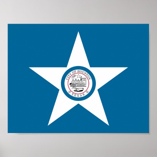 Vlag van de stad Houston, Poster Texas (Voorkant)