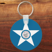 Vlag van de stad Houston, Sleutelhanger Texas (Voorkant)