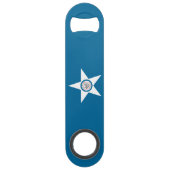 Vlag van de stad Houston, Texas Bar Key Speed Flessenopener (Voorkant)