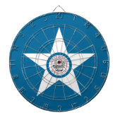 Vlag van de stad Houston, Texas Dartboard met Dart Dartbord (Voorkant)