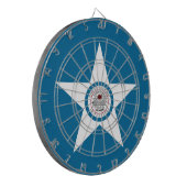 Vlag van de stad Houston, Texas Dartbord Met Dart (Voorkant Links)