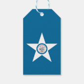 Vlag van de stad Houston, Texas Gift Labels Cadeaulabel (Achterkant)