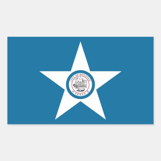 Vlag van de stad Houston, Texas Rechthoekige stick Rechthoekige Sticker (Voorkant)