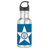 Vlag van de stad Houston, Texas Water Bottle Waterfles (Voorkant)