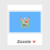 Vlag van de stad Huacho, Peru Sticker (Vel)