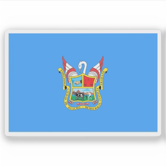 Vlag van de stad Huacho, Peru Sticker (Voorkant)