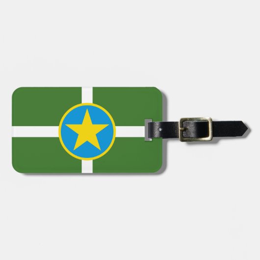 Vlag van de stad Jackson, Mississippi Bagagelabel (Voorkant horizontaal)