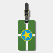 Vlag van de stad Jackson, Mississippi Bagagelabel (Voorkant verticaal)