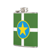 Vlag van de stad Jackson, Mississippi Hip Flask Heupfles (Links)