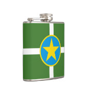 Vlag van de stad Jackson, Mississippi Hip Flask Heupfles (Rechts)