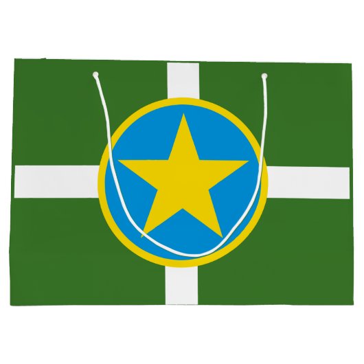 Vlag van de stad Jackson, Mississippi Large Gift B Groot Cadeauzakje (Achterkant)