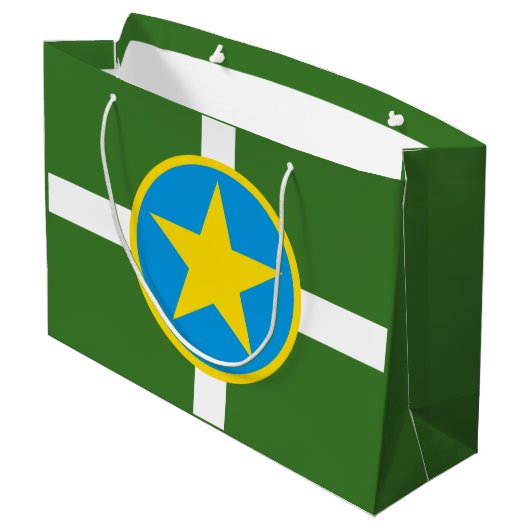 Vlag van de stad Jackson, Mississippi Large Gift B Groot Cadeauzakje (Achterkant Gekanteld)