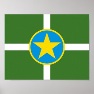 Vlag van de stad Jackson, Poster Mississippi
