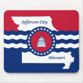 Vlag van de stad Jefferson, Missouri Muismat (Voorkant)