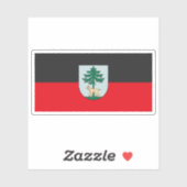 Vlag van de stad Jēkabpils, Letland Sticker (Vel)