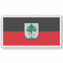 Vlag van de stad Jēkabpils, Letland Sticker