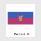 Vlag van de stad Jelgava, Letland Sticker (Vel)