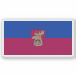 Vlag van de stad Jelgava, Letland Sticker