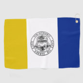 vlag van de stad Jersey (New Jersey) Golfhanddoek (Horizontaal)