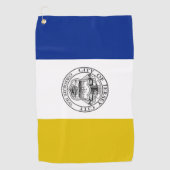 vlag van de stad Jersey (New Jersey) Golfhanddoek (Voorkant)
