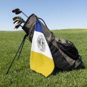 vlag van de stad Jersey (New Jersey) Golfhanddoek (Groen)