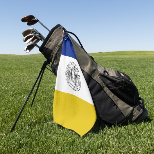 vlag van de stad Jersey (New Jersey) Golfhanddoek (Groen)