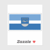 Vlag van de stad Jūrmala, Letland Sticker (Vel)