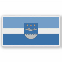 Vlag van de stad Jūrmala, Letland Sticker