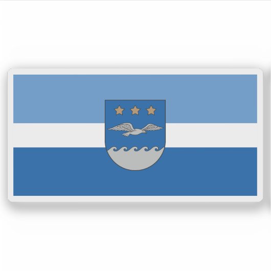 Vlag van de stad Jūrmala, Letland Sticker (Voorkant)