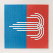 Vlag van de stad Kansas (Missouri) Legpuzzel (Horizontaal)