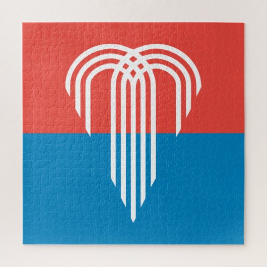 Vlag van de stad Kansas (Missouri) Legpuzzel (Verticaal)