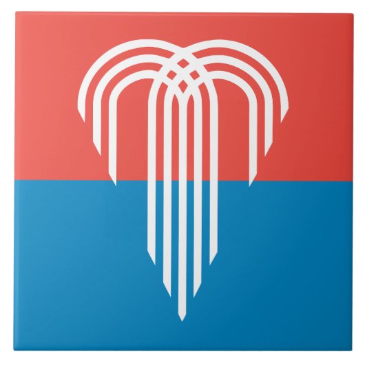 Vlag van de stad Kansas (Missouri) Tegeltje (Voorkant)