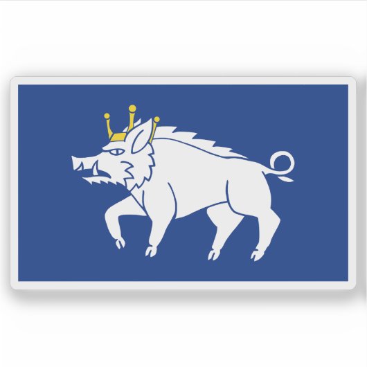 Vlag van de stad Kingswinford, Engeland Sticker (Voorkant)