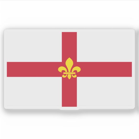 Vlag van de stad Lincoln, Engeland Sticker (Voorkant)