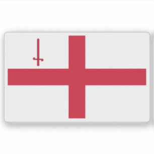 Vlag van de stad Londen, Engeland Sticker