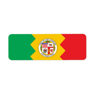 vlag van de stad Los Angeles Etiket