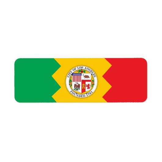 vlag van de stad Los Angeles Etiket (Voorkant)
