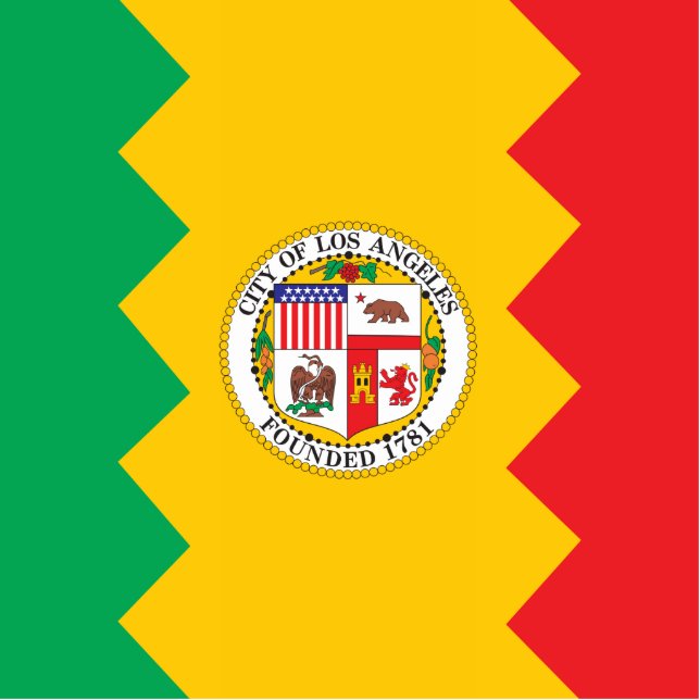 vlag van de stad Los Angeles Staand Fotobeeldje (Voorkant)