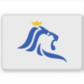 Vlag van de stad Luxemburg Sticker (Voorkant)