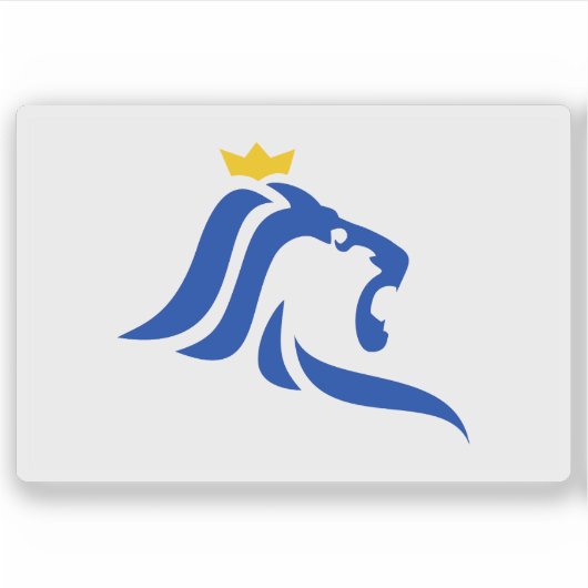 Vlag van de stad Luxemburg Sticker (Voorkant)