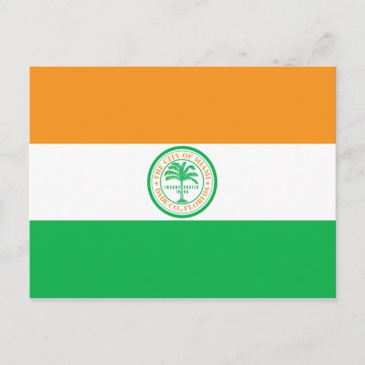 Vlag van de stad Miami (Florida) Briefkaart (Voorkant)