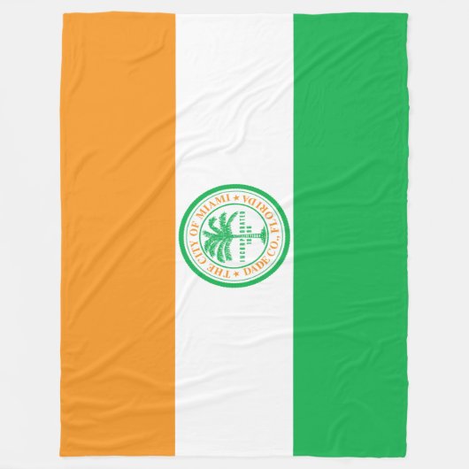 Vlag van de stad Miami (Florida) Fleece Deken (Voorkant)