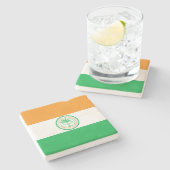 Vlag van de stad Miami (Florida) Stenen Onderzetter (Zijkant)