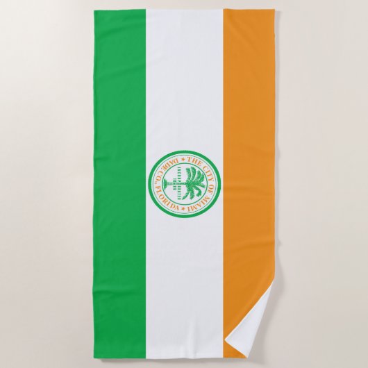 Vlag van de stad Miami (Florida) Strandlaken (Voorkant)