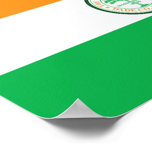 Vlag van de stad Miami Poster (Hoek)