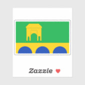 Vlag van de stad Monmouth, Wales Sticker (Vel)
